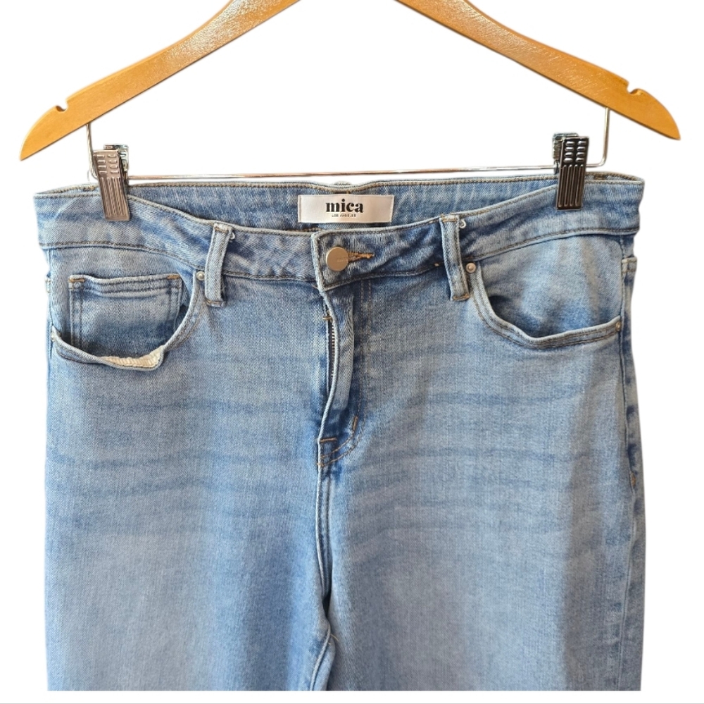 Wide Leg Flare Jeans in Light Blue - Picture 3 of 8
